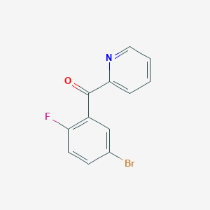 molecular formula C12H7BrFNO B8485790 (5-Bromo-2-fluorophenyl)(pyridin-2-yl)methanone 