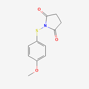 molecular formula C11H11NO3S B8485799 N-(p-Methoxyphenylthio)succinimide 