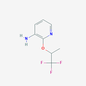 molecular formula C8H9F3N2O B8485815 2-(1,1,1-Trifluoropropan-2-yloxy)pyridin-3-amine 
