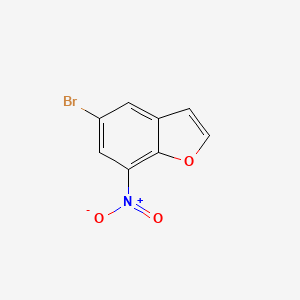 molecular formula C8H4BrNO3 B8485836 5-Bromo-7-nitrobenzofuran 