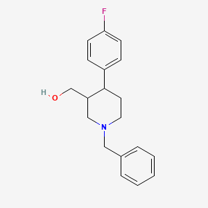 molecular formula C19H22FNO B8485867 (3RS,4SR)-[1-benzyl-4-(4-fluoro-phenyl)-piperidin-3-yl]-methanol 