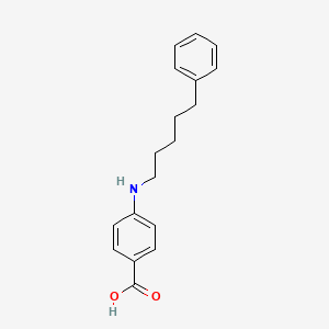 molecular formula C18H21NO2 B8485934 4-[(5-Phenylpentyl)amino]benzoic acid CAS No. 61439-75-6