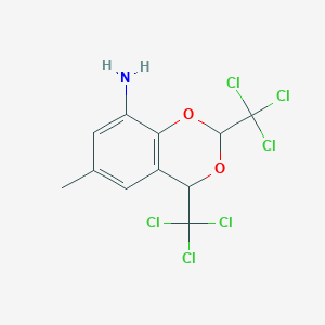 6-Methyl-2,4-bis(trichloromethyl)-2H,4H-1,3-benzodioxin-8-amine