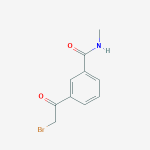 molecular formula C10H10BrNO2 B8485984 3-(bromoacetyl)-N-methylbenzamide 