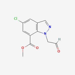 methyl 5-chloro-1-(2-oxoethyl)-1H-indazole-7-carboxylate