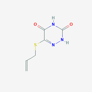 molecular formula C6H7N3O2S B084860 5-Allylmercapto-6-azauracil CAS No. 10237-48-6