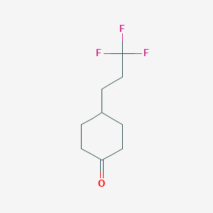 molecular formula C9H13F3O B8486024 4-(3,3,3-Trifluoropropyl)cyclohexanone 