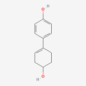 molecular formula C12H14O2 B8486054 4-(4-Hydroxyphenyl)-3-cyclohexen-1-ol 