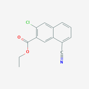 molecular formula C14H10ClNO2 B8486076 Ethyl 3-chloro-8-cyanonaphthalene-2-carboxylate CAS No. 919994-86-8