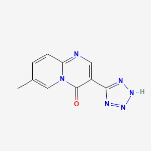 molecular formula C10H8N6O B8486095 4H-Pyrido[1,2-a]pyrimidin-4-one, 7-methyl-3-(1H-tetrazol-5-yl)- CAS No. 69372-14-1