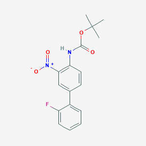 molecular formula C17H17FN2O4 B8486132 (2'-Fluoro-3-nitro-biphenyl-4-yl)-carbamic acid tert.-butyl ester 