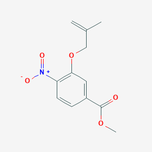 molecular formula C12H13NO5 B8486135 Methyl 3-(2-methylallyloxy)-4-nitro-benzoate 