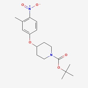 molecular formula C17H24N2O5 B8486143 Tert-butyl 4-(3-methyl-4-nitrophenoxy)piperidine-1-carboxylate 