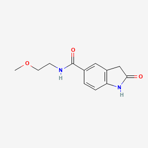 molecular formula C12H14N2O3 B8486151 N-(2-Methoxyethyl)-2-oxoindoline-5-carboxamide 
