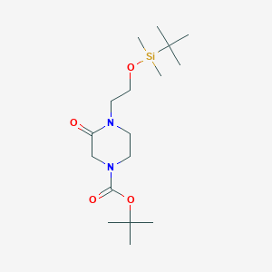 Tert-butyl 4-(2-{[tert-butyl(dimethyl)silyl]oxy}ethyl)-3-oxopiperazine-1-carboxylate