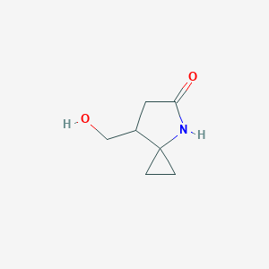 molecular formula C7H11NO2 B8486243 7-(Hydroxymethyl)-4-azaspiro[2.4]heptan-5-one 