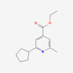 2-Cyclopentyl-6-methyl-isonicotinic acid ethyl ester