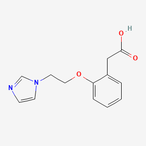 molecular formula C13H14N2O3 B8486276 [2-(2-Imidazol-1-yl-ethoxy)-phenyl]-acetic acid 