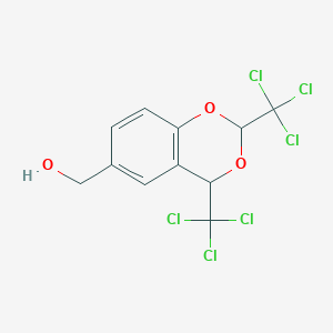 molecular formula C11H8Cl6O3 B8486290 [2,4-Bis(trichloromethyl)-2H,4H-1,3-benzodioxin-6-yl]methanol CAS No. 61719-64-0