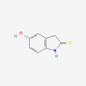 molecular formula C8H7NOS B8486295 1,3-Dihydro-5-hydroxyindol-2-thione 