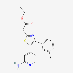 Ethyl [5-(2-amino-4-pyridyl)-4-(3-methylphenyl)-1,3-thiazol-2-YL]acetate