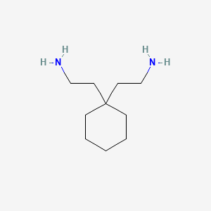 molecular formula C10H22N2 B8486370 2-[1-(2-azanylethyl)cyclohexyl]ethanaMine 