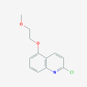 molecular formula C12H12ClNO2 B8486380 2-Chloro-5-(2-methoxy-ethoxy)-quinoline 