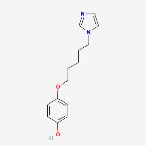 molecular formula C14H18N2O2 B8486383 4-{[5-(1H-Imidazol-1-yl)pentyl]oxy}phenol CAS No. 87477-63-2