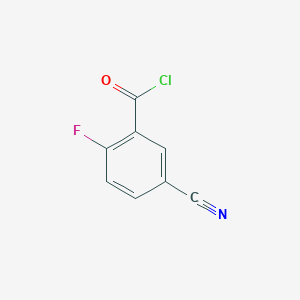 molecular formula C8H3ClFNO B8486391 5-Cyano-2-fluorobenzoyl chloride 