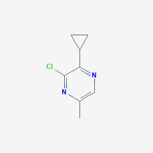 molecular formula C8H9ClN2 B8486403 3-Chloro-2-cyclopropyl-5-methylpyrazine 