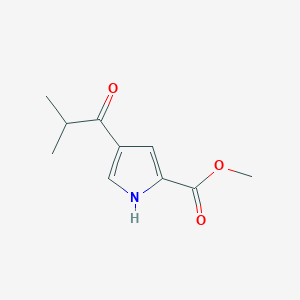 molecular formula C10H13NO3 B8486409 4-isobutyryl-1H-pyrrole-2-carboxylic acid methyl ester 
