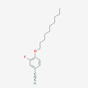molecular formula C18H25FO B8486429 1-(Decyloxy)-4-ethynyl-2-fluorobenzene CAS No. 116763-88-3