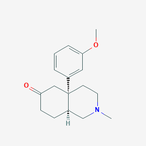 molecular formula C17H23NO2 B8486435 (4aS,8aS)-4a-(3-Methoxyphenyl)-2-methyloctahydroisoquinolin-6(2H)-one CAS No. 61528-05-0