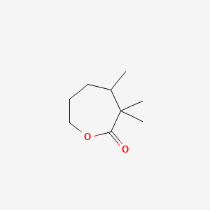 molecular formula C9H16O2 B8486451 3,3,4-Trimethyloxepan-2-one CAS No. 64047-30-9