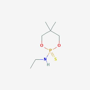 molecular formula C7H16NO2PS B8486460 2-(Ethylamino)-5,5-dimethyl-1,3,2lambda~5~-dioxaphosphinane-2-thione CAS No. 75390-57-7