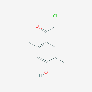 molecular formula C10H11ClO2 B8486489 2-Chloro-1-(4-hydroxy-2,5-dimethylphenyl)ethanone 