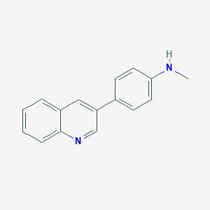 molecular formula C16H14N2 B8486602 N-Methyl-4-(quinolin-3-yl)aniline 