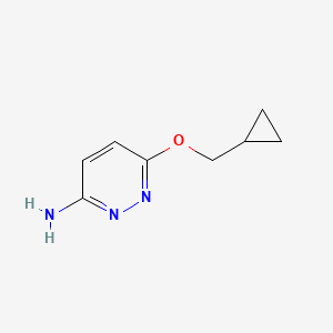 molecular formula C8H11N3O B8486609 6-Cyclopropylmethoxypyridazin-3-amine 