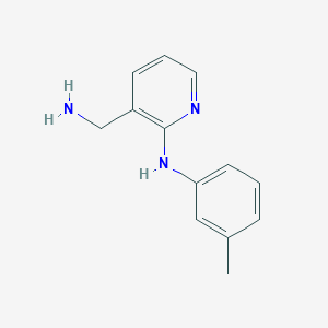 molecular formula C13H15N3 B8486611 2-(m-Toluidino)-3-aminomethylpyridine 