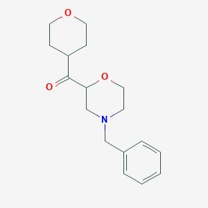 molecular formula C17H23NO3 B8486616 (4-benzylmorpholin-2-yl)(tetrahydro-2H-pyran-4-yl)methanone 