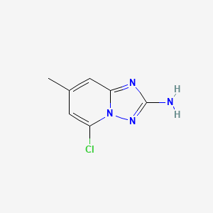 molecular formula C7H7ClN4 B8486712 5-Chloro-7-methyl[1,2,4]triazolo[1,5-a]pyridin-2-amine 