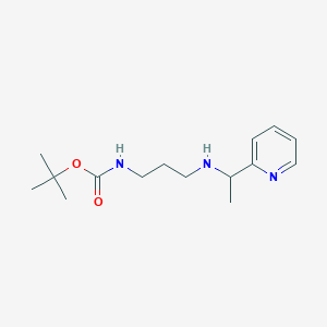 molecular formula C15H25N3O2 B8486716 [3-(1-Pyridin-2-yl-ethylamino)-propyl]-carbamic acid tert-butyl ester 
