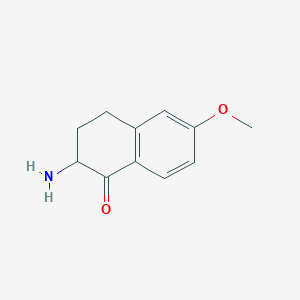 molecular formula C11H13NO2 B8486781 2-amino-6-methoxy-3,4-dihydro-2H-naphthalen-1-one 