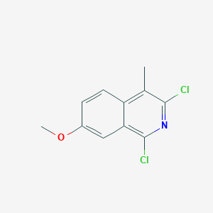 molecular formula C11H9Cl2NO B8486782 1,3-Dichloro-7-methoxy-4-methylisoquinoline 