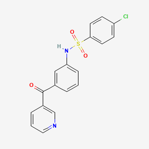 molecular formula C18H13ClN2O3S B8486786 4-Chloro-N-[3-(pyridine-3-carbonyl)phenyl]benzene-1-sulfonamide CAS No. 140182-25-8