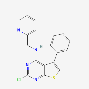 2-chloro-5-phenyl-N-(pyridin-2-ylmethyl)thieno[2,3-d]pyrimidin-4-amine