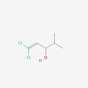 molecular formula C6H10Cl2O B8486805 1,1-Dichloro-4-methylpent-1-en-3-ol CAS No. 62904-26-1