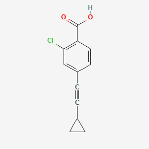 molecular formula C12H9ClO2 B8486869 2-Chloro-4-(2-cyclopropylethynyl)benzoic acid 
