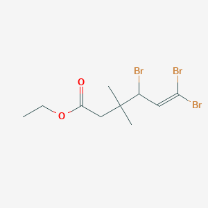 molecular formula C10H15Br3O2 B8486877 Ethyl 4,6,6-tribromo-3,3-dimethylhex-5-enoate CAS No. 59898-04-3