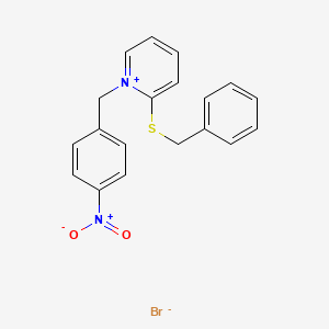 2-(Benzylsulfanyl)-1-[(4-nitrophenyl)methyl]pyridin-1-ium bromide